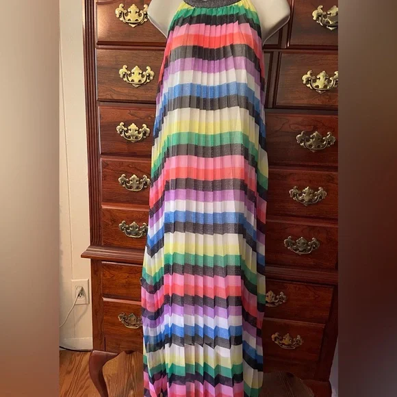 New York & Company Colorful Striped Maxi Dress - Picture 3 of 4